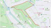 a map showing the route of a run in paris